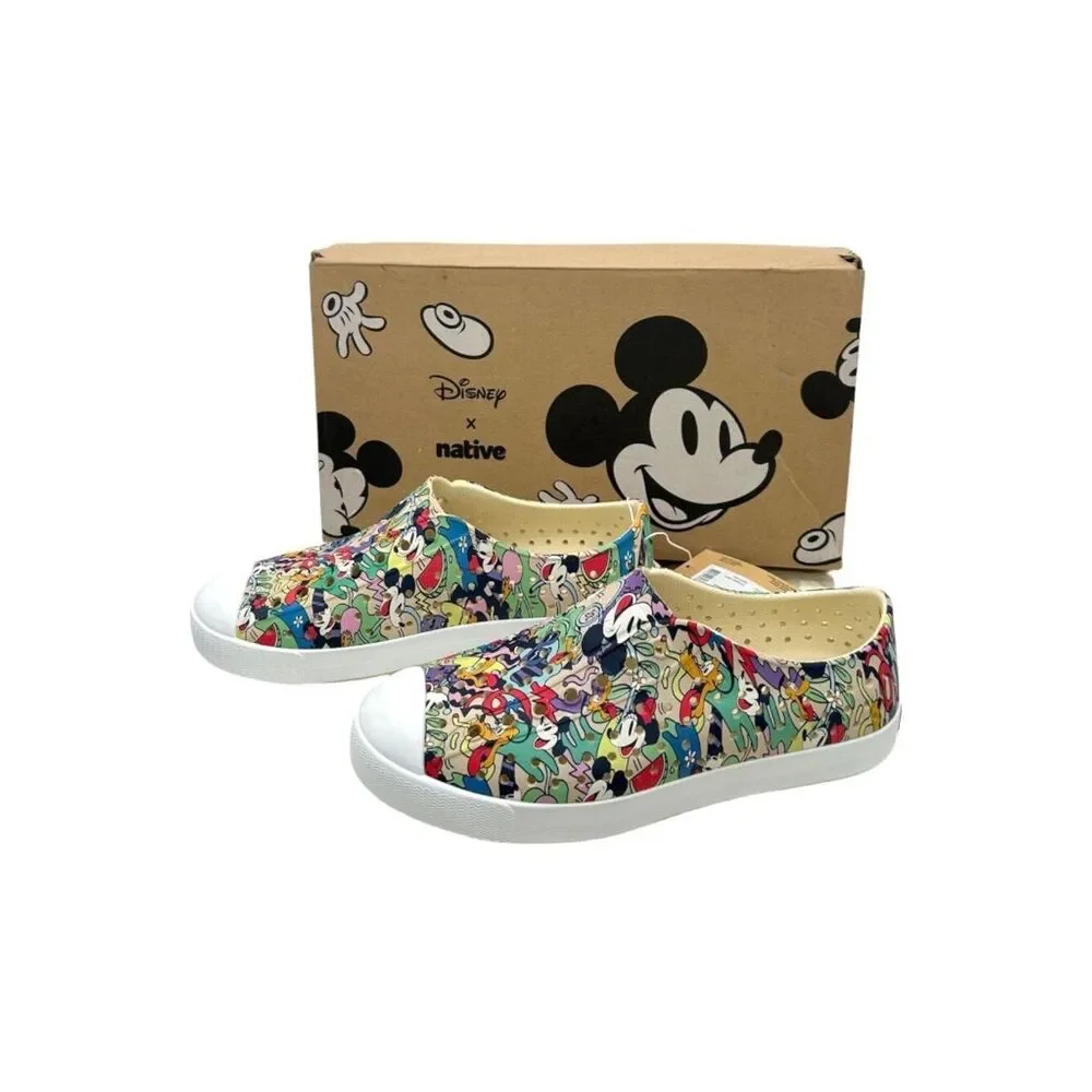 Native Kids X Disney Tropical Mickey Print Kids J4 Jefferson Slip On Shoe